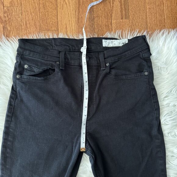 Rag & Bone Women Peyton Midrise Bootcut Jeans Size 32 Black Western Boho Stretch - Picture 10 of 15